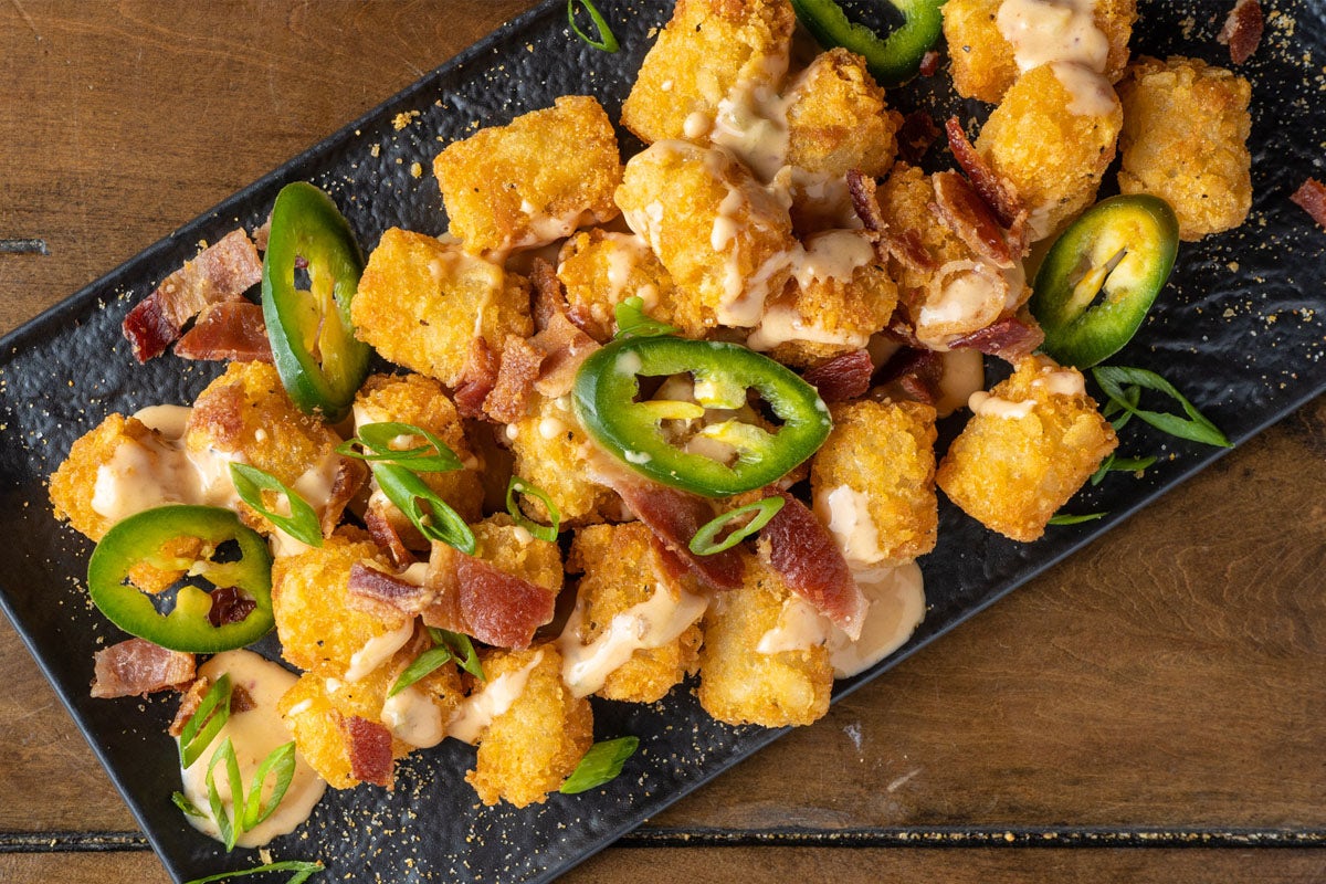 Order Fully Loaded Tots (Full-Order) food online from Macs & Stacks store, Tempe on bringmethat.com