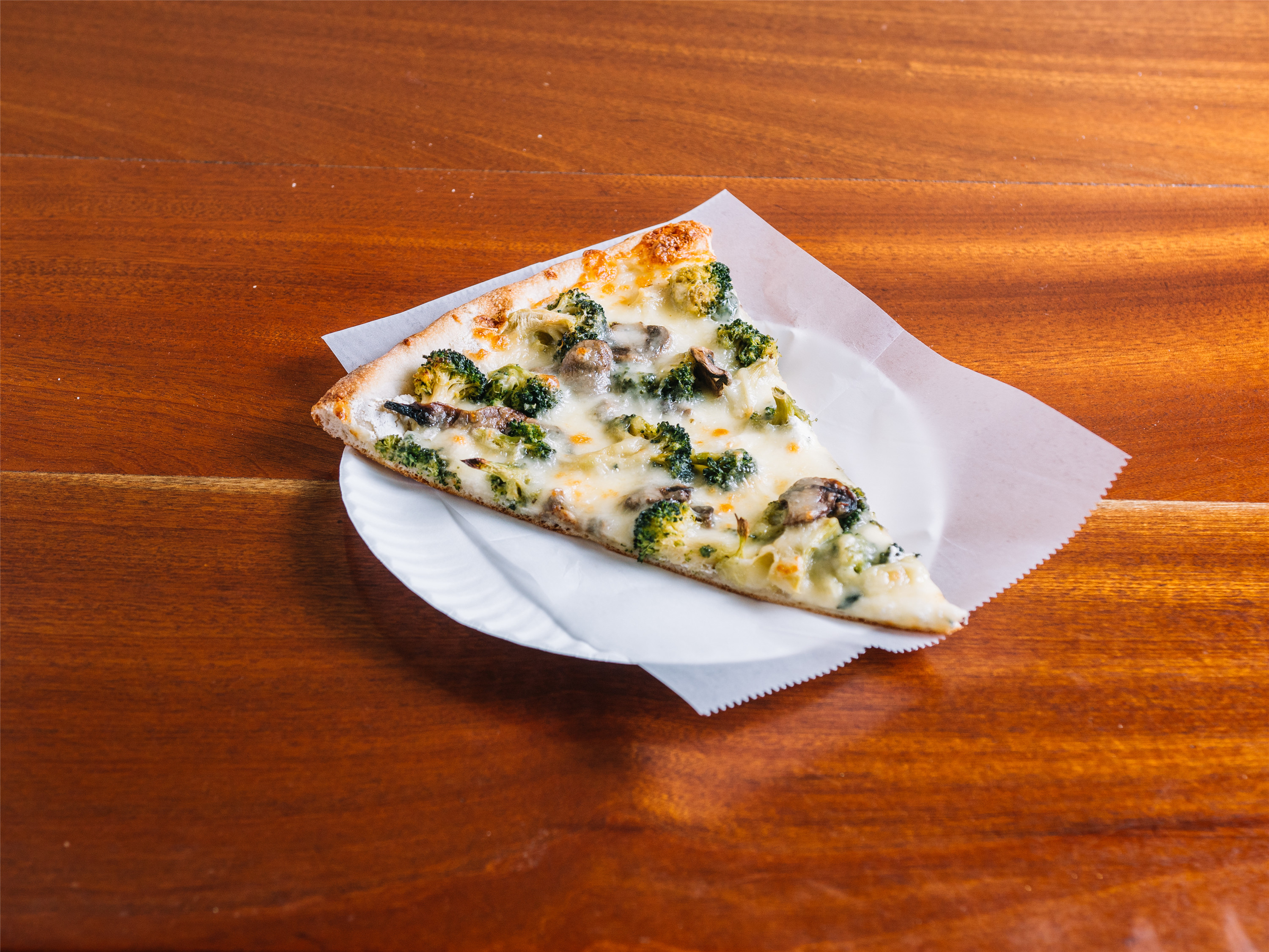 Order White Broccoli Pizza food online from Raimo's Pizza & Restaurant store, Freeport on bringmethat.com