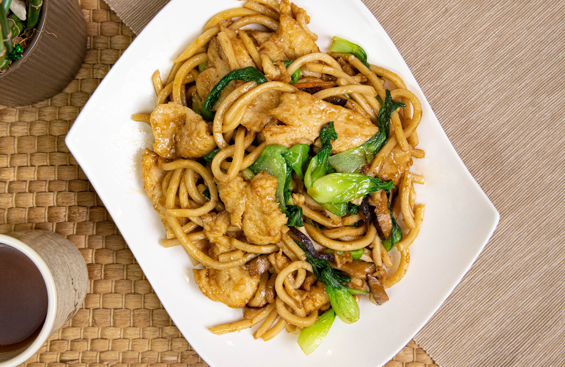 Order Stir Fried Udon with Chicken food online from Old Shanghai Soup Dumpling store, Palisades Park on bringmethat.com