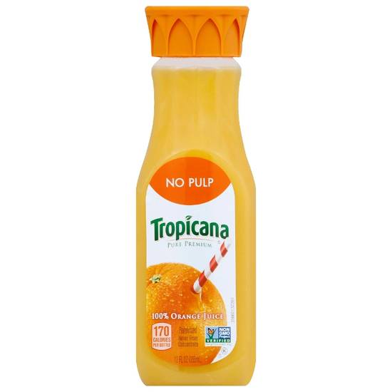 Order Tropicana Pure Premium Orange Juice 12 oz food online from Lakeside Delicatessen-Verona store, Verona on bringmethat.com