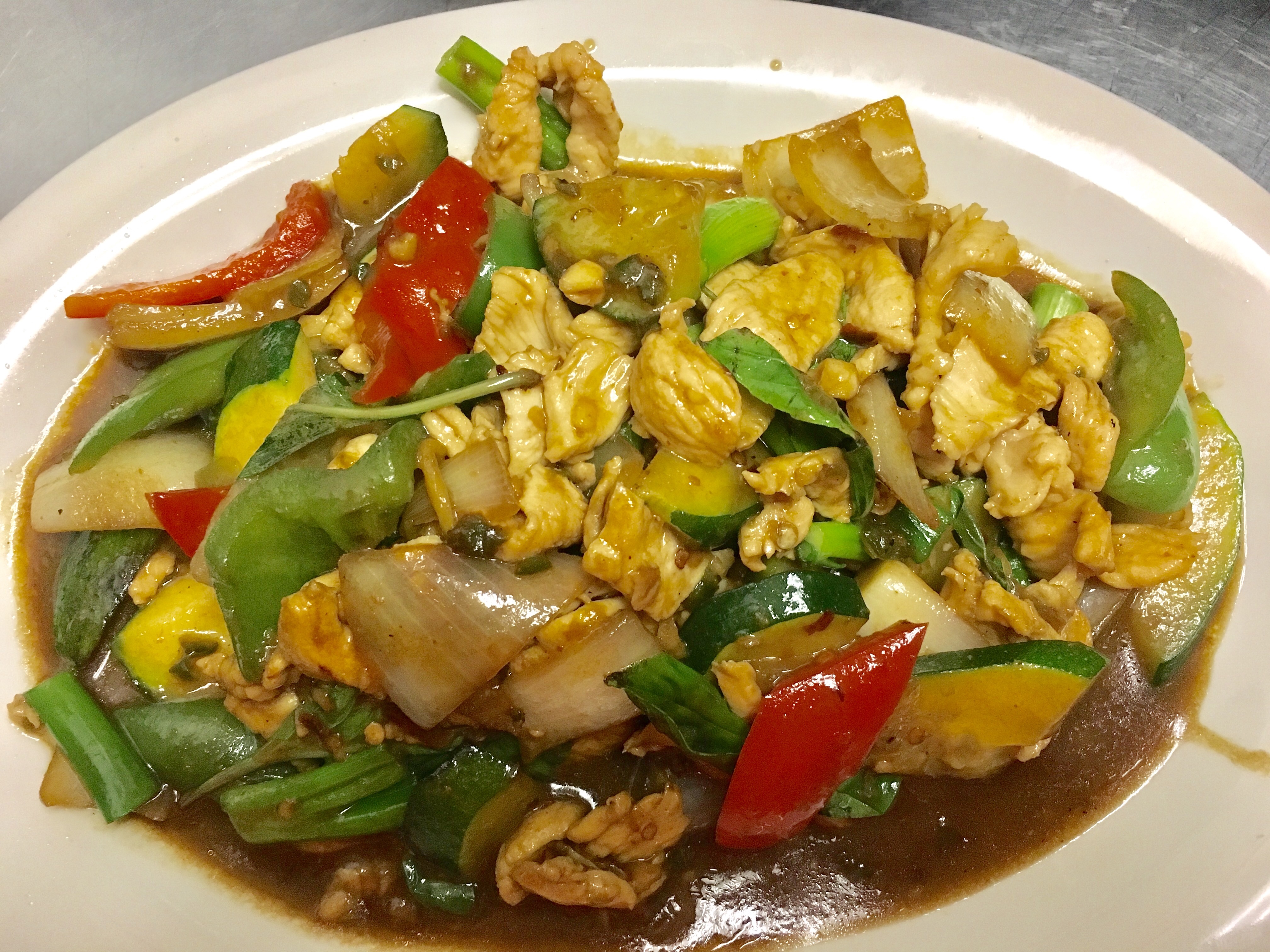 Order Spicy Thai Basil food online from Thai Dishes store, Santa Clarita on bringmethat.com