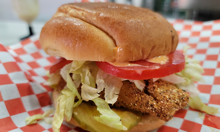 Order Crispy Fried Fish Sandwich food online from La Burgers & Daiquiris store, Houston on bringmethat.com