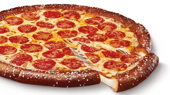 Order Cheese Stuffed Pretzel Crust Pepperoni food online from Little Caesars Pizza store, Canton on bringmethat.com