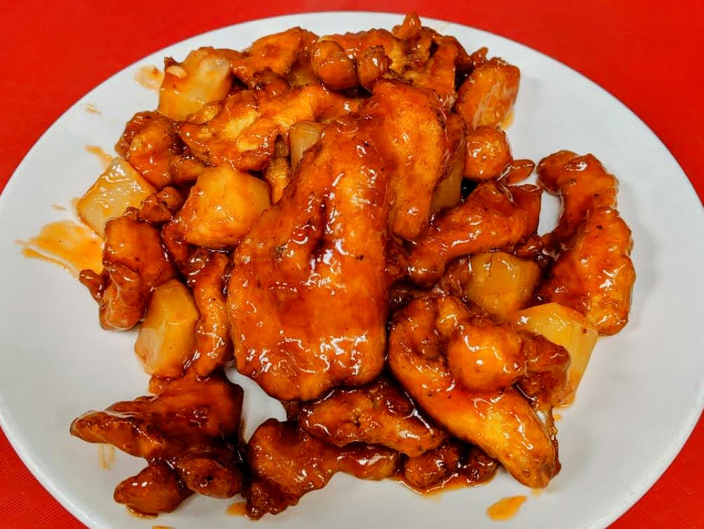 Order 42. Sweet & Sour Chicken food online from Kirin Chinese Restaurant store, Mountain View on bringmethat.com