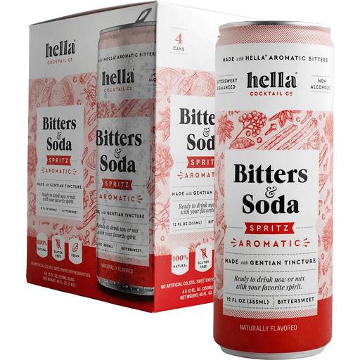Order Hella Bitters & Soda Spritz Aromatic (4PK 12 OZ) 128452 food online from Bevmo! store, Pasadena on bringmethat.com