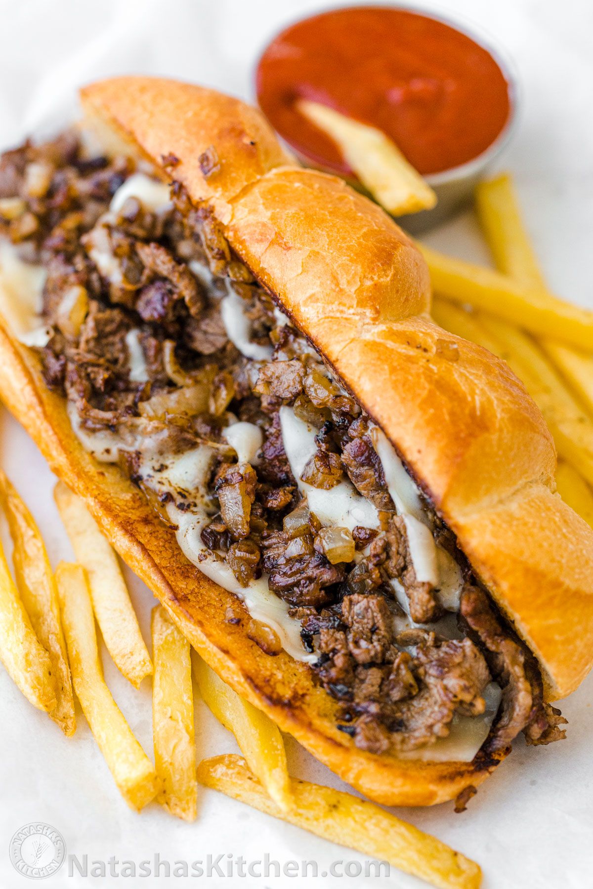 Order Philly Cheese Steak Sandwich food online from Windy City Pub store, Leawood on bringmethat.com