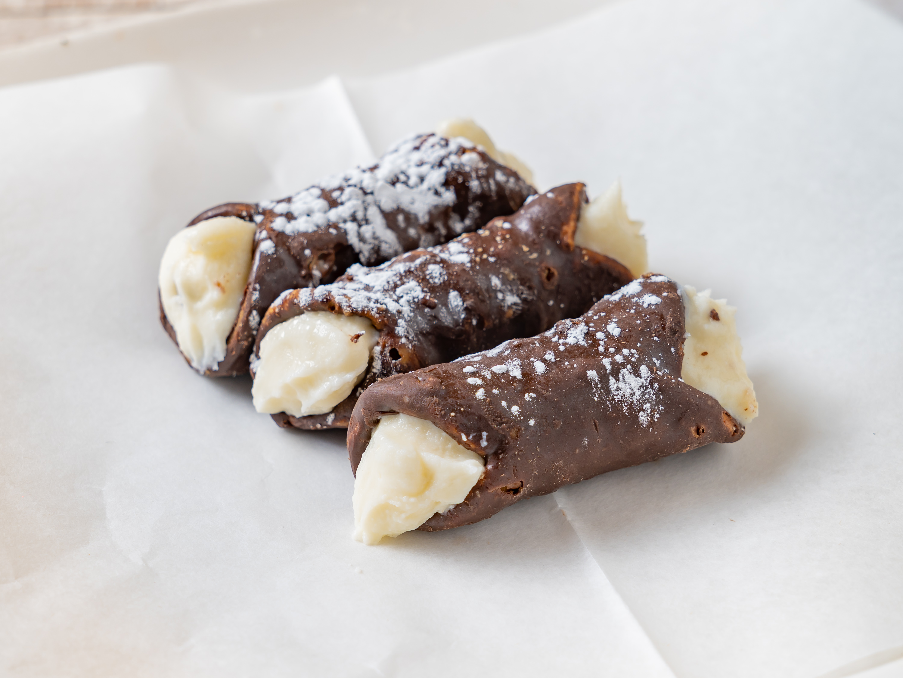 Order Mini Chocolate Covered Cannoli food online from Cousins Pizzeria store, Bronx on bringmethat.com