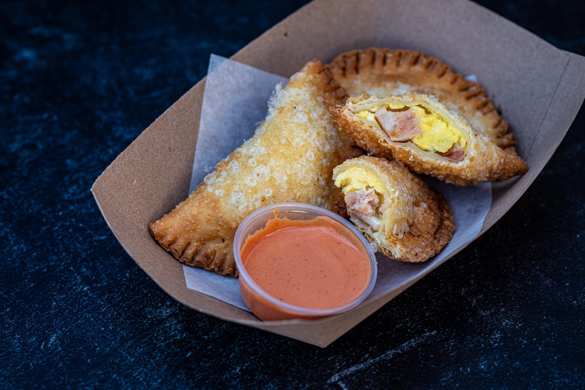 Order bacon, egg, and cheese empanada food online from Taco Bamba store, Springfield on bringmethat.com