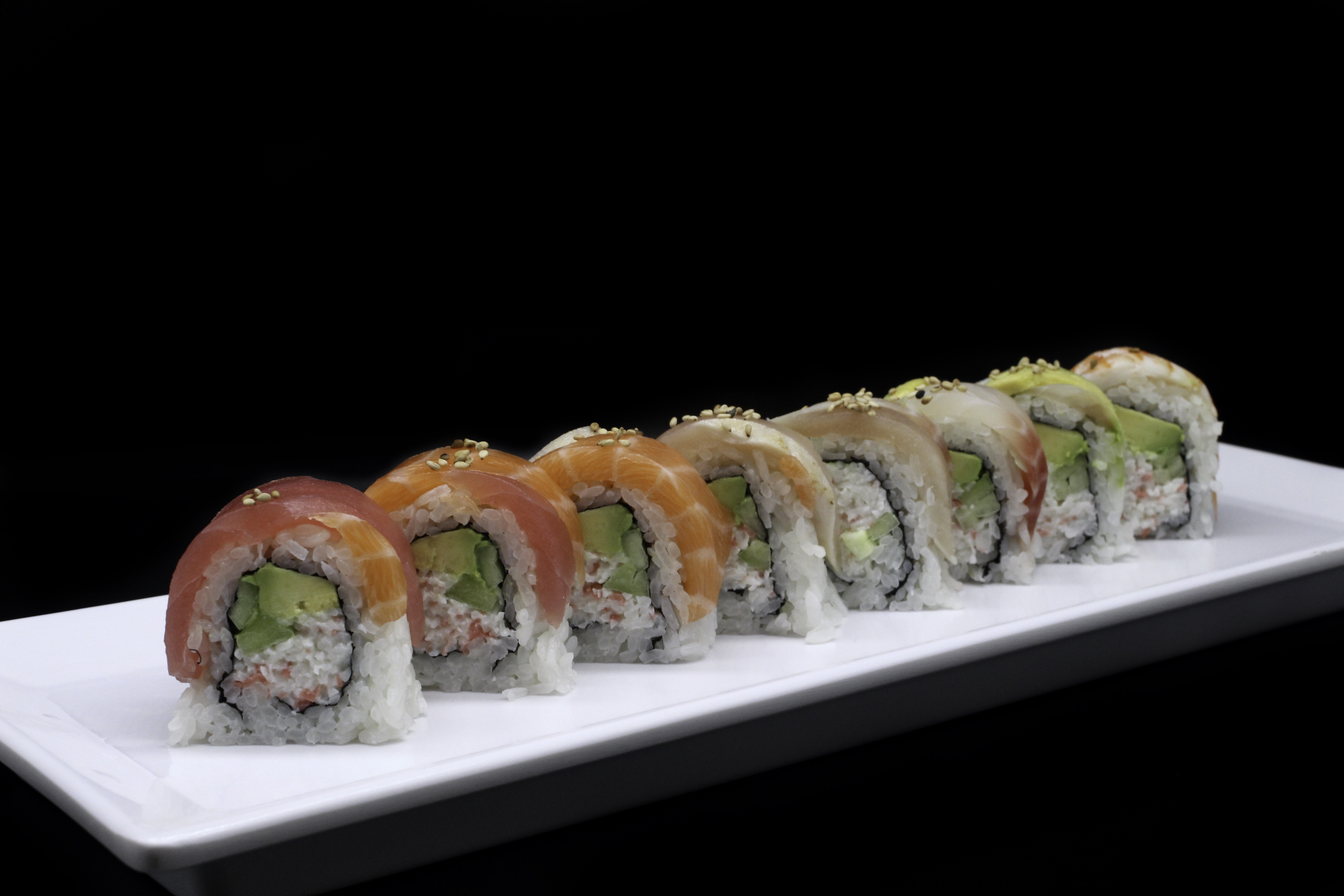 Order 2. Rainbow Roll  food online from Papa Sushi & Roll store, Covina on bringmethat.com