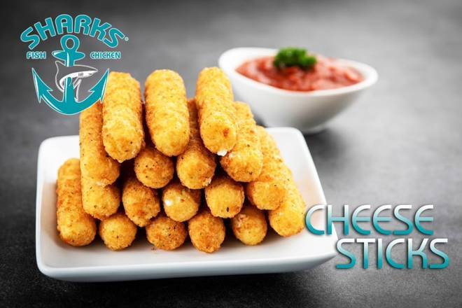 Order Cheese Sticks with Fries (9 Pcs)  food online from Sharks Fish & Chicken store, Bridgeview on bringmethat.com