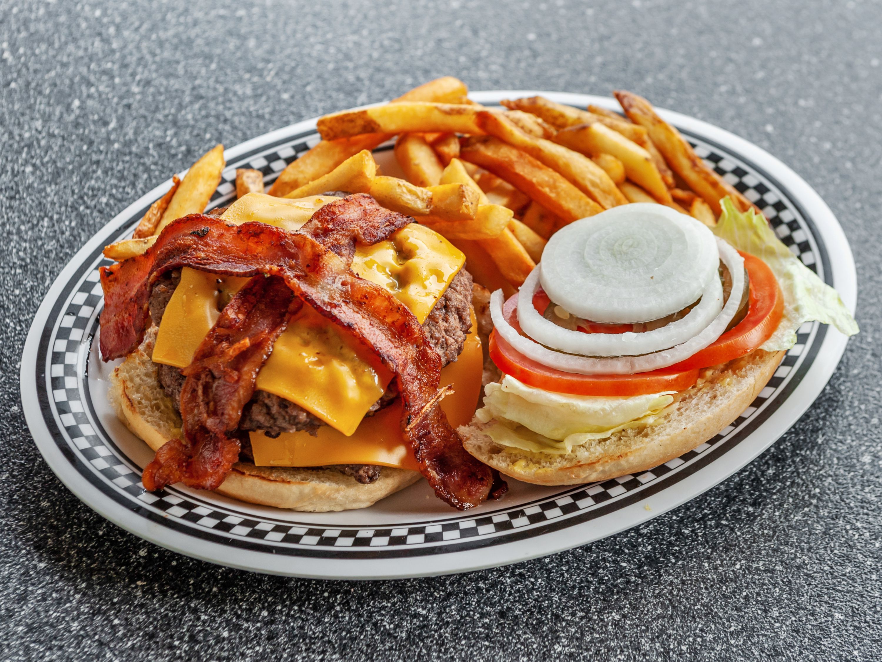 Order Trucker Burger food online from Classic Diner store, Fremont on bringmethat.com