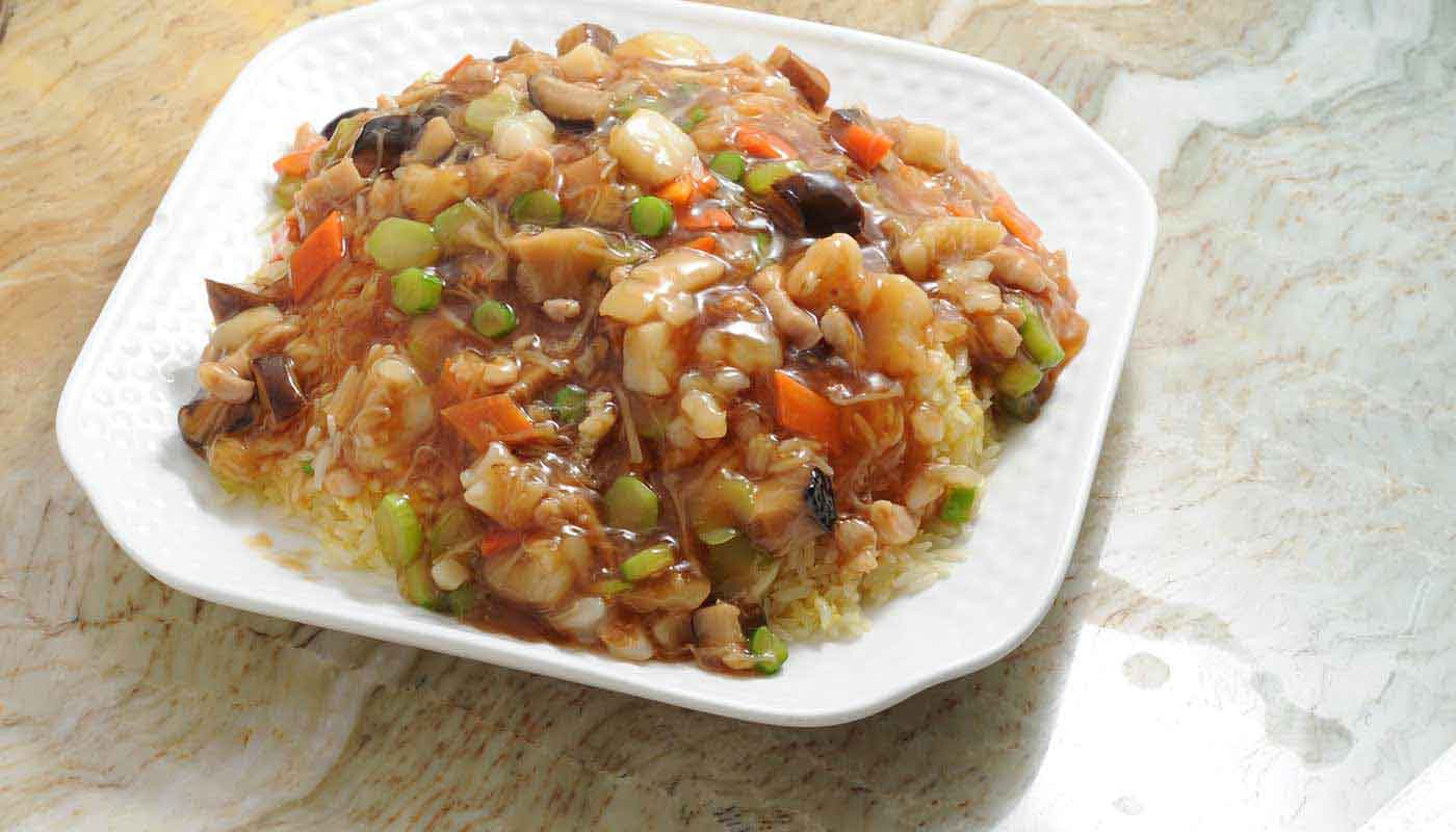 Order H13. Fu-Jian Fried Rice (褔建燴飯) food online from Happy Harbor Cuisine store, Alhambra on bringmethat.com