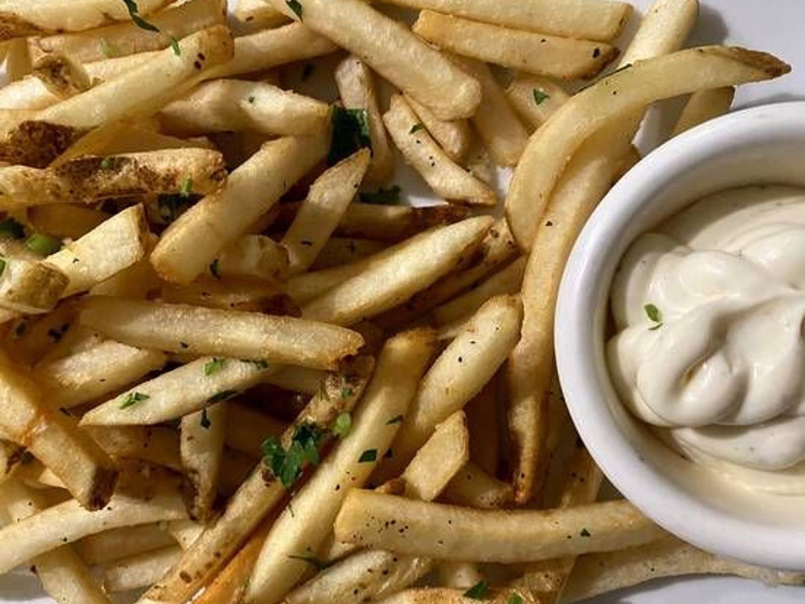 Order Hand-Cut Garlic Fries food online from Bollo Woodfired Pizza store, Houston on bringmethat.com