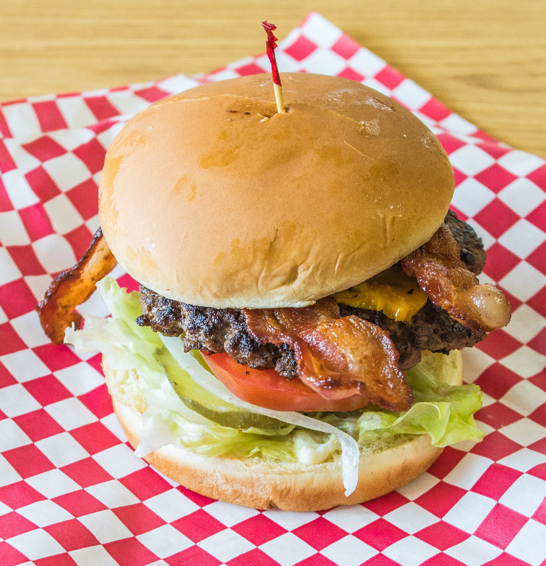 Order Bacon Cheeseburger - Burgers food online from Maurice's Piggie Park store, Irmo on bringmethat.com