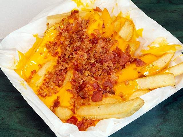 Order Bacon Cheese Fries food online from M&G Pizza store, Chicago on bringmethat.com