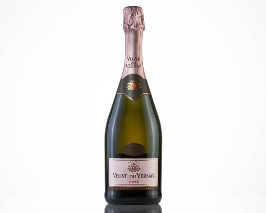 Order Veuve du Vernay Brut Rose, 750mL sparkling wine (11.0% ABV) food online from Mike Wine & Spirits store, Hanover Park on bringmethat.com