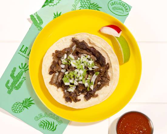 Order Carne Asada Taco food online from La Pina Cantina Mexican Grill store, Foothill Ranch on bringmethat.com