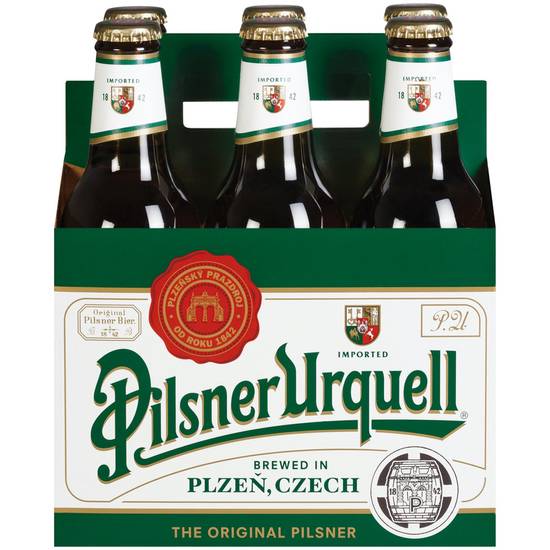 Order Pilsner Urquell 6 Pack food online from Liquor Wine & Beer World store, Santa Monica on bringmethat.com