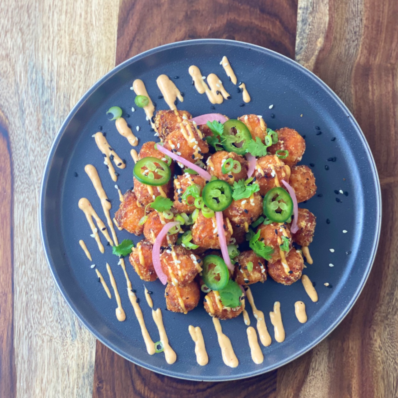 Order Kimchi Sweet Potato Tots food online from Smoked And Chopped store, Philadelphia on bringmethat.com