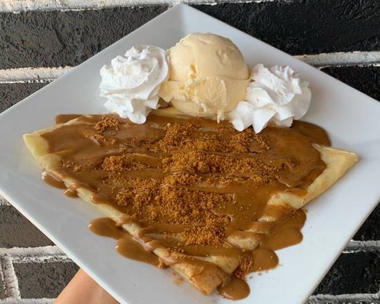 Order Cookie Butter Crepe food online from Manny's Sweet Treats store, Mineola on bringmethat.com
