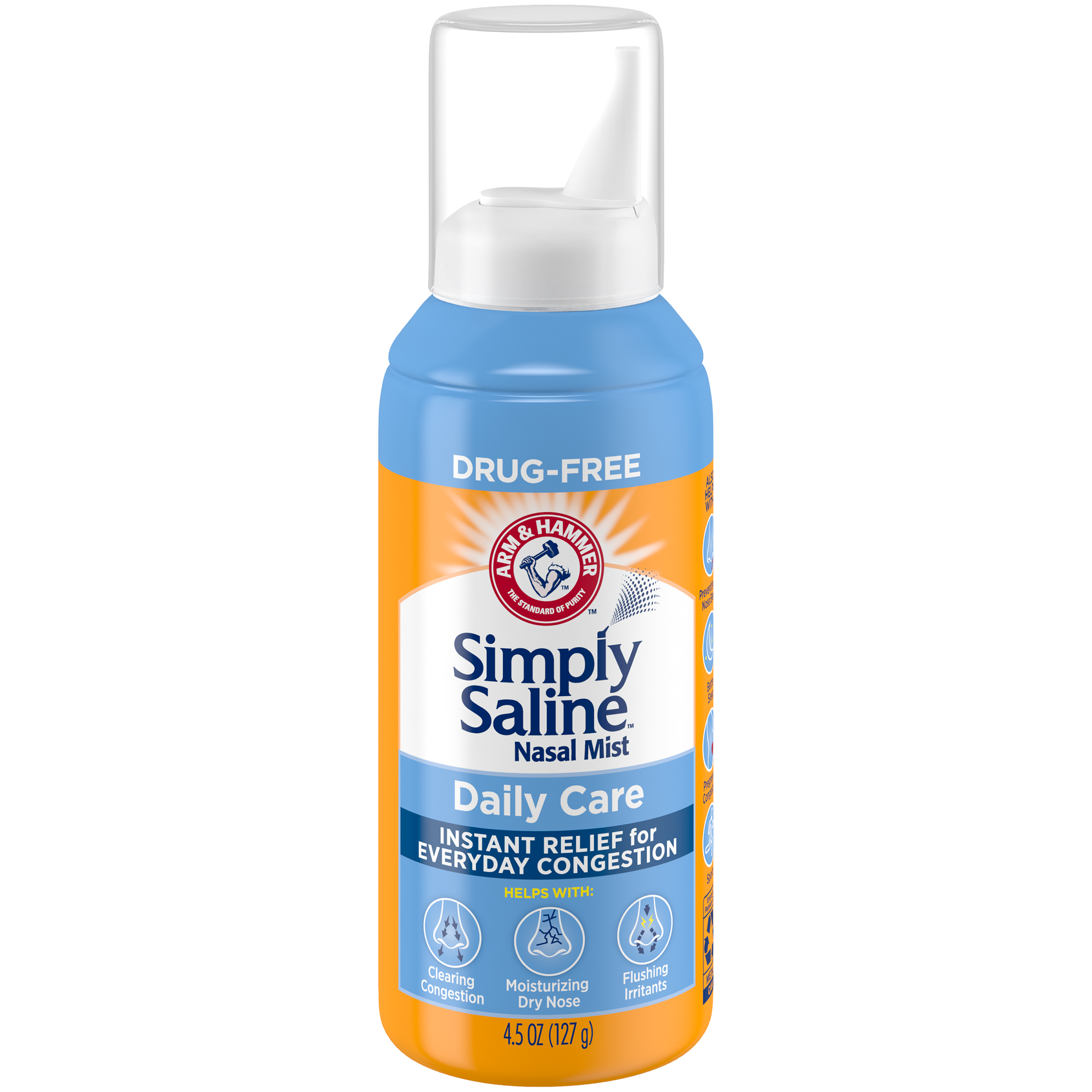 Order Arm & Hammer Simply Saline Nasal Mist, Daily Care - 4.5 oz food online from Bartell store, Edmonds on bringmethat.com