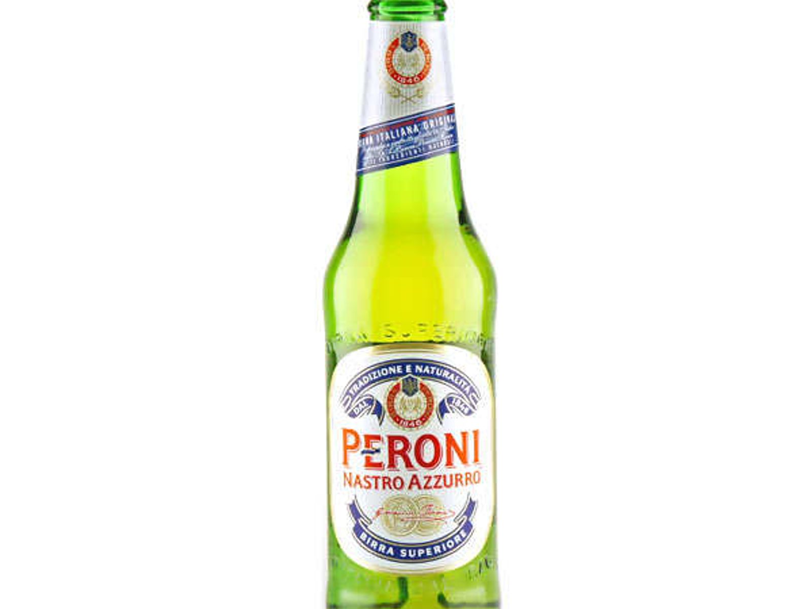 Order Peroni “Nastro Azzurro”, Italian Pilsner 12oz Bottle food online from Angelo's Wine Bar store, Chicago on bringmethat.com