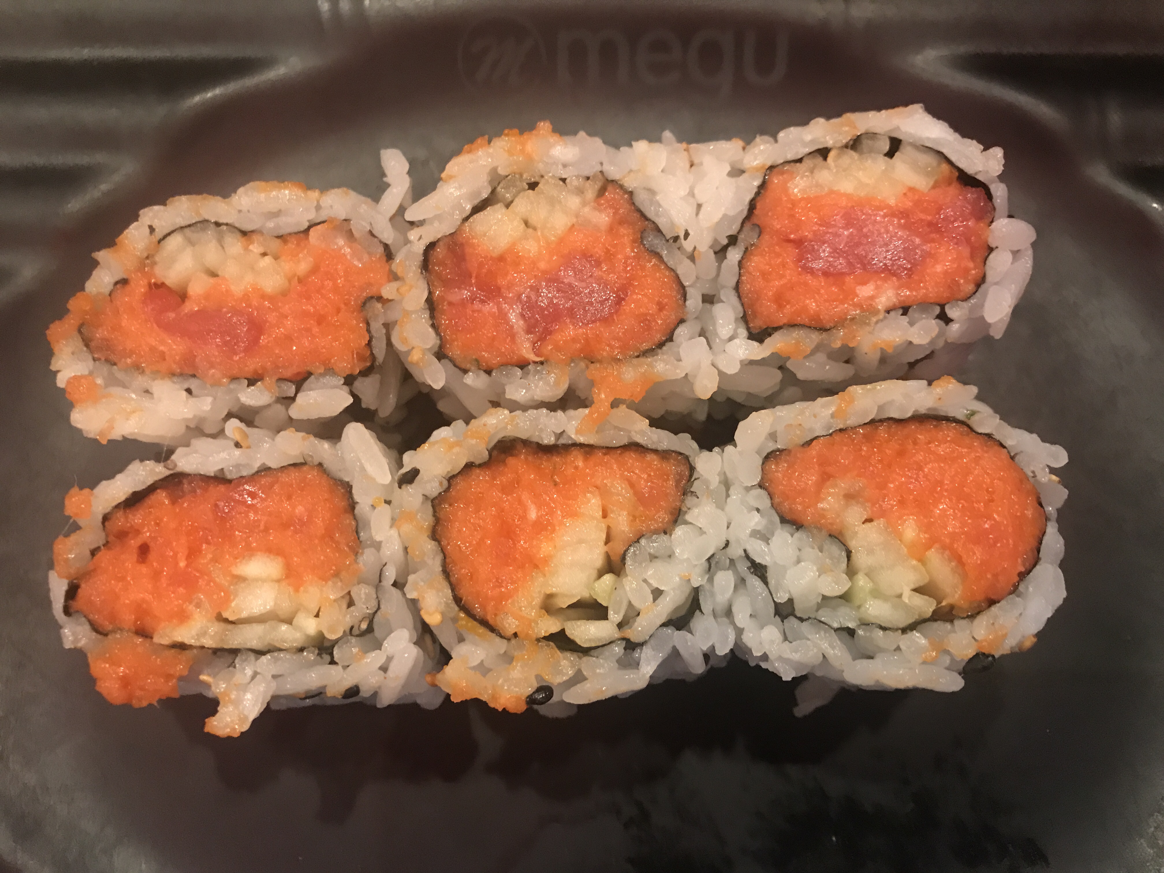 Order Spicy Tuna Roll food online from Megu Sushi Japanese Cuisine store, Cherry Hill on bringmethat.com