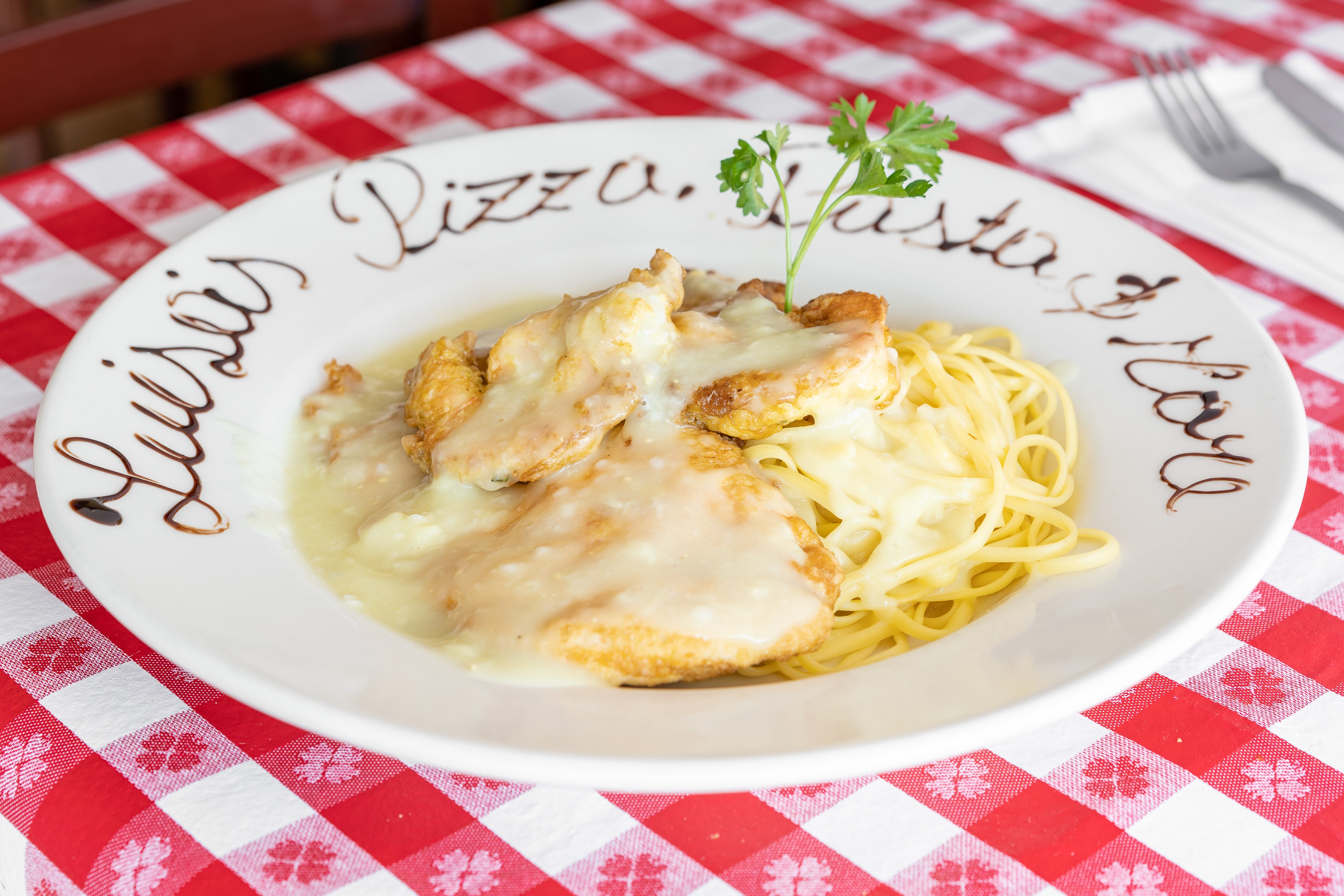 Order Veal Francese - Entree food online from Luisa's Pizza Pasta & More store, Jackson on bringmethat.com