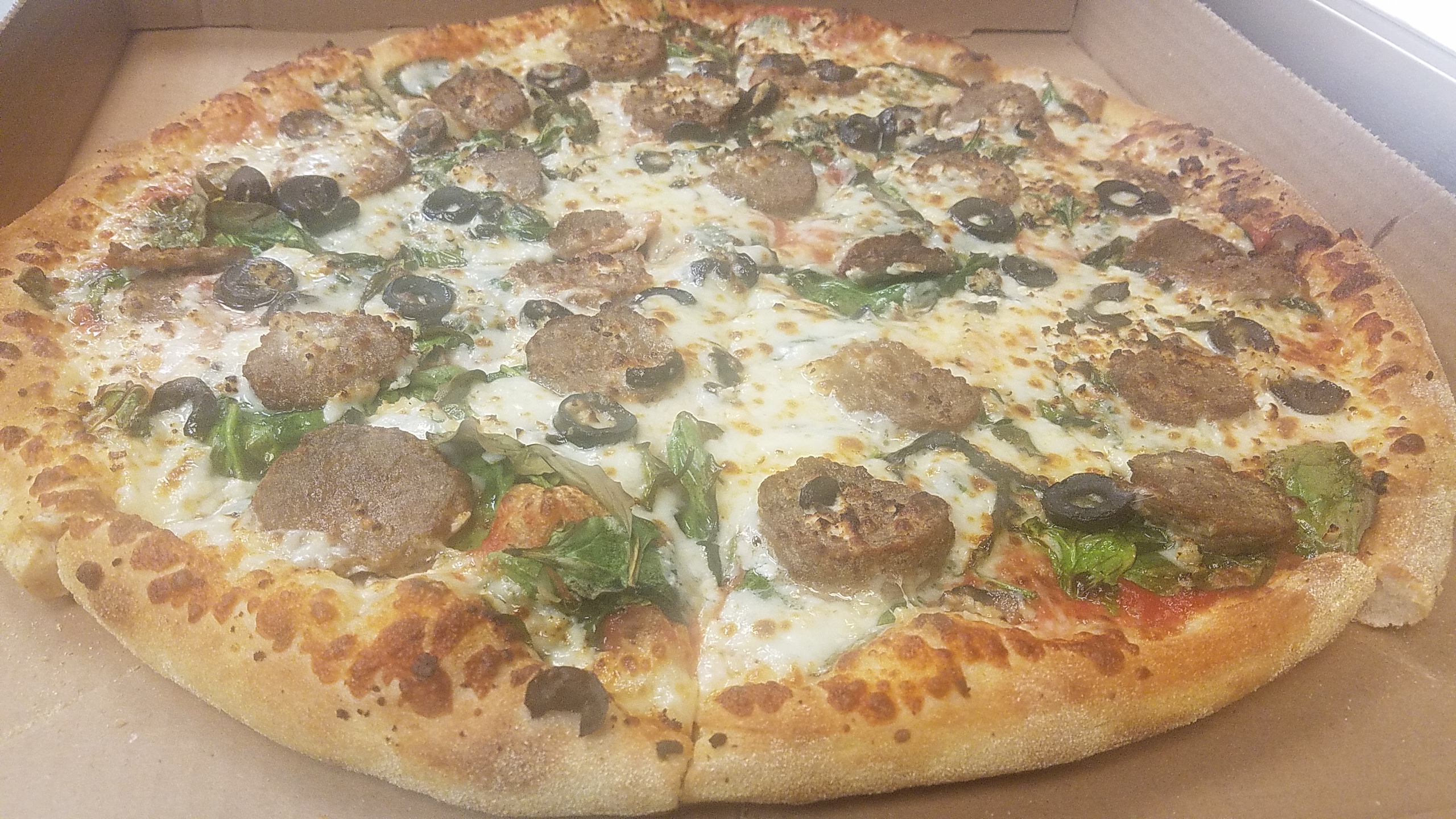 Order Spinach Bomb Pizza food online from Gregory House Of Pizza store, Belmont on bringmethat.com