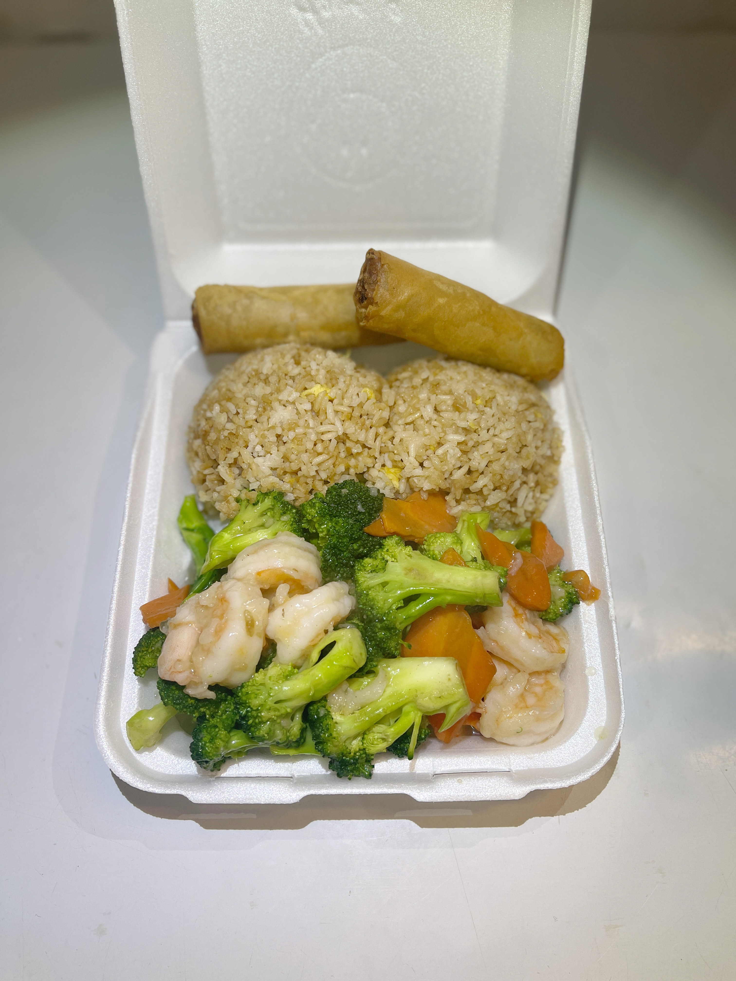 Order C24. Shrimp with Broccoli Combo Special food online from Fortune Kitchen store, Aurora on bringmethat.com