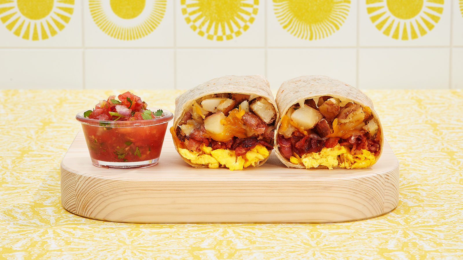 Order Bacon BBQ Breakfast Burrito food online from Sunny And Fine Breakfast Burritos store, Houston on bringmethat.com