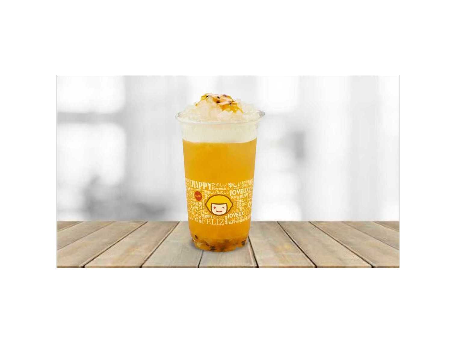 Order E8. Passion Fruit Green Tea food online from Happy Lemon store, Foster City on bringmethat.com