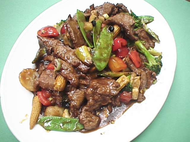 Order 19. Hunan Beef Dinner Combo food online from Cafe Panda Garden store, Houston on bringmethat.com