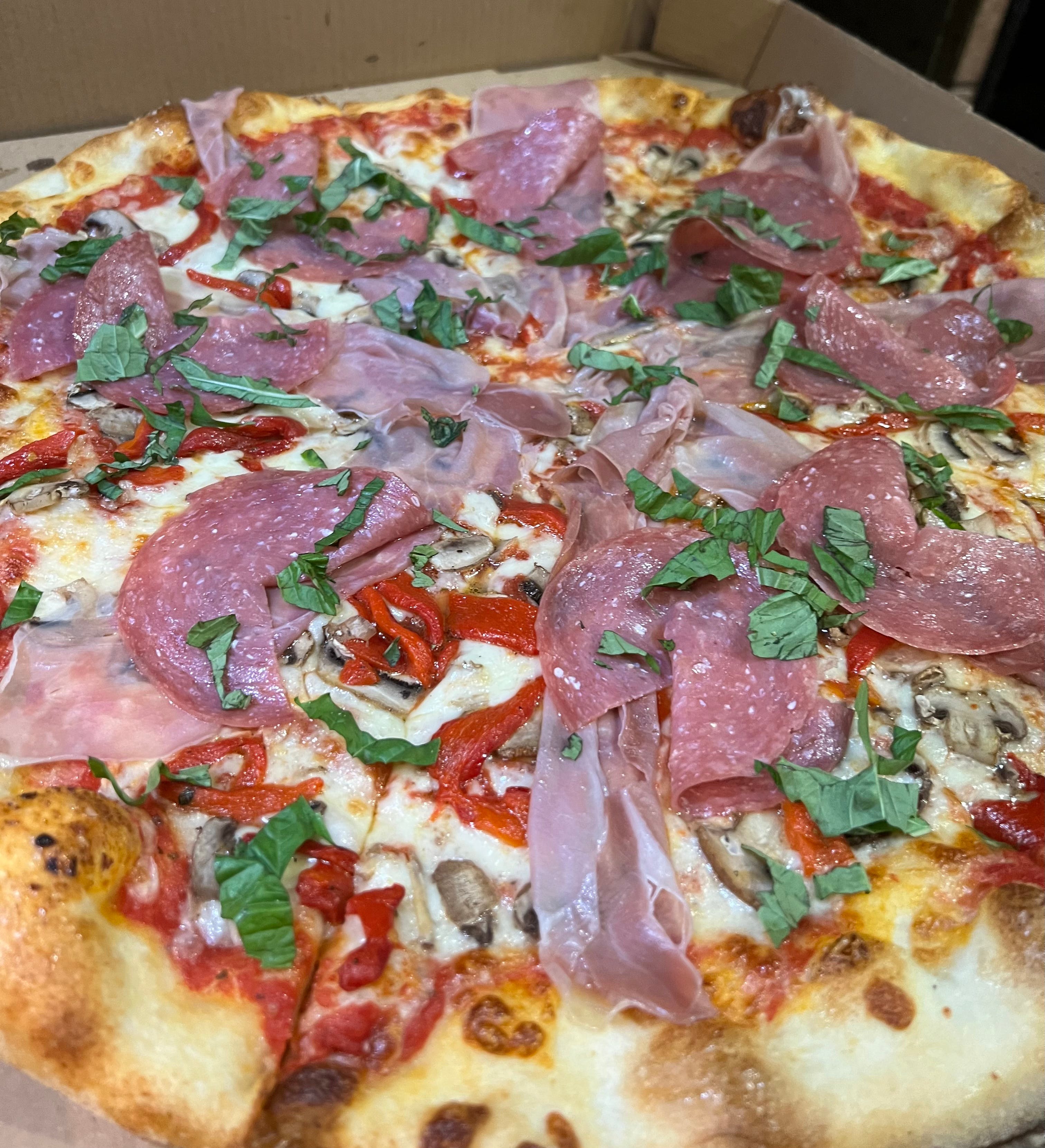 Order Antipasto Pizza - Medium 14'' (8 Slices) food online from Evo Brick Oven Pizza store, Philadelphia on bringmethat.com