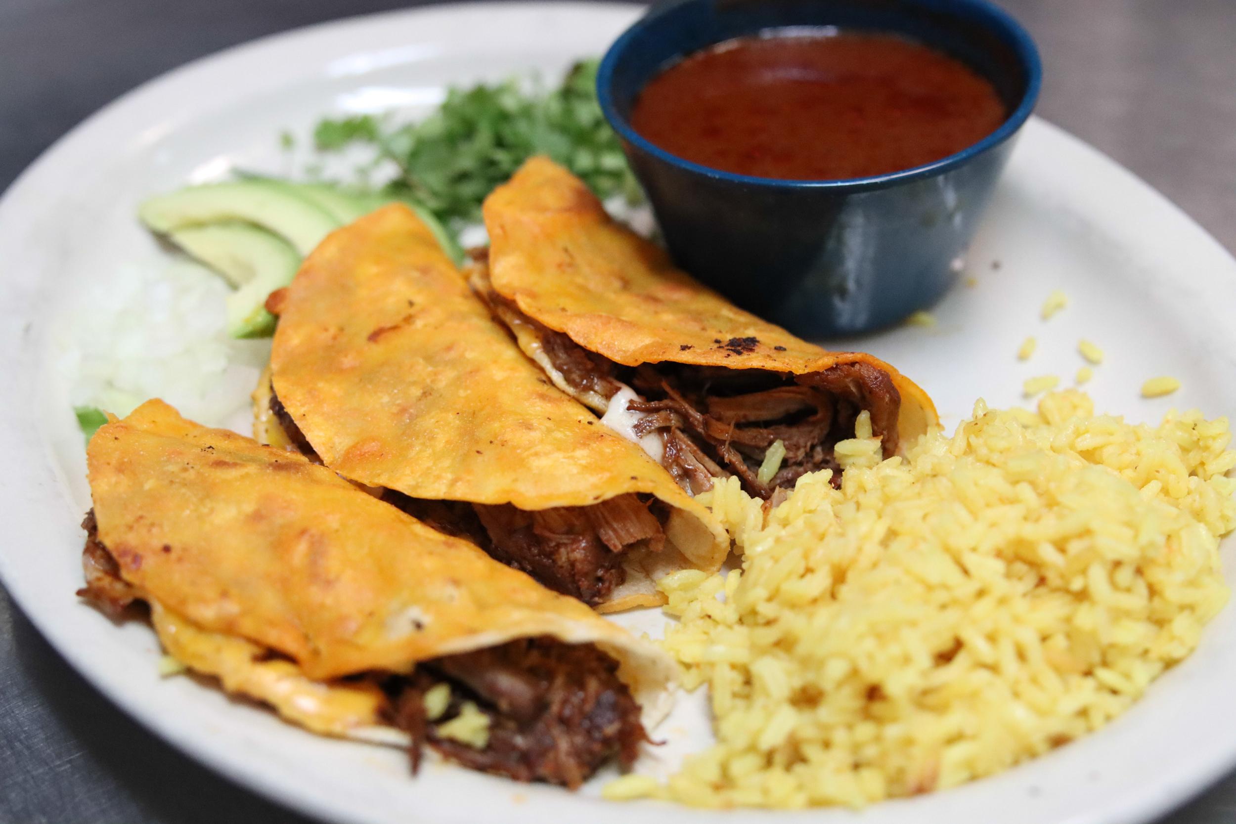 Order Birria Tacos food online from Julios Mexican Grill store, Spring on bringmethat.com