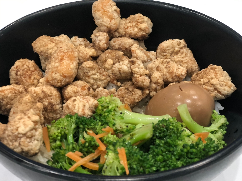 Order Popcorn Chicken Rice Plate food online from Cha House Raleigh store, Raleigh on bringmethat.com