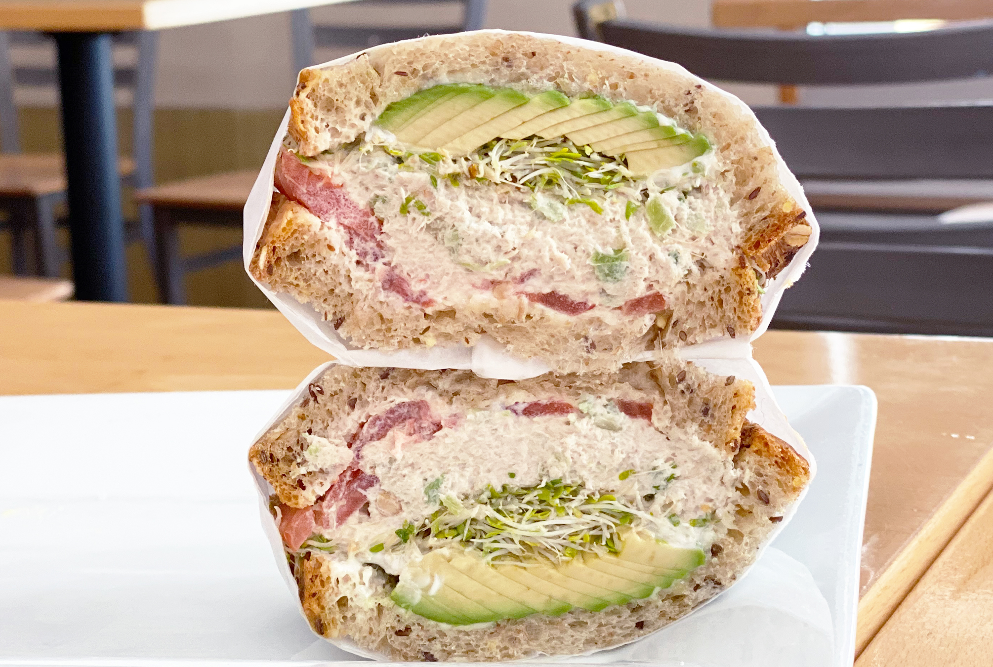 Order 2W. Turkey and Avocado Wrap food online from Green Cafe store, New York on bringmethat.com