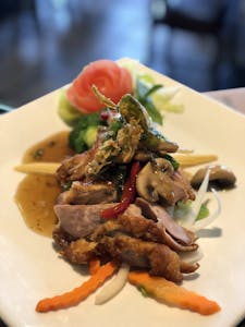 Order Basil Duck food online from Sawasdee Thai Cuisine store, Norfolk on bringmethat.com