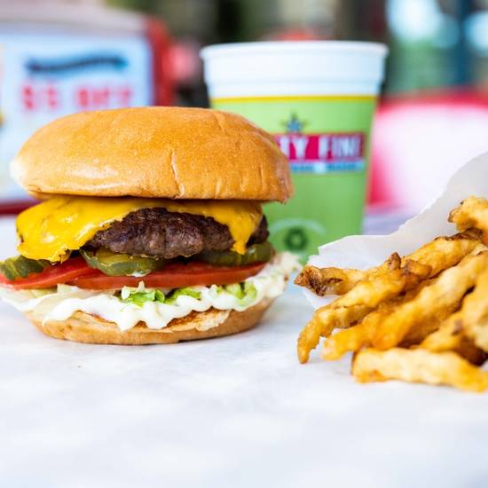 Order Youngster Cheeseburger Meal food online from Mighty Fine Burgers store, Austin on bringmethat.com