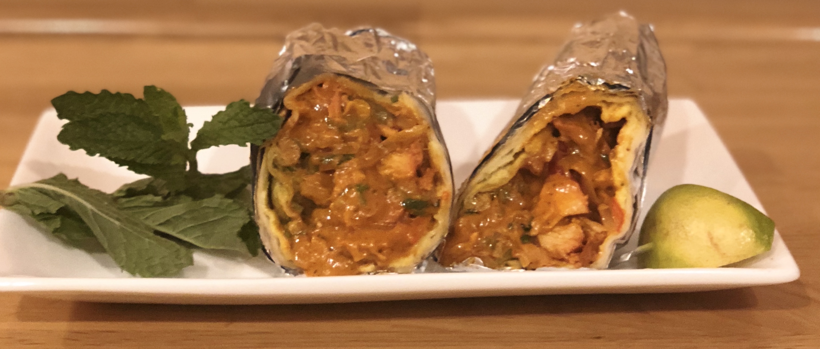 Order Chicken Tikka Masala Roll food online from Mint Indian Eatery store, Somerville on bringmethat.com
