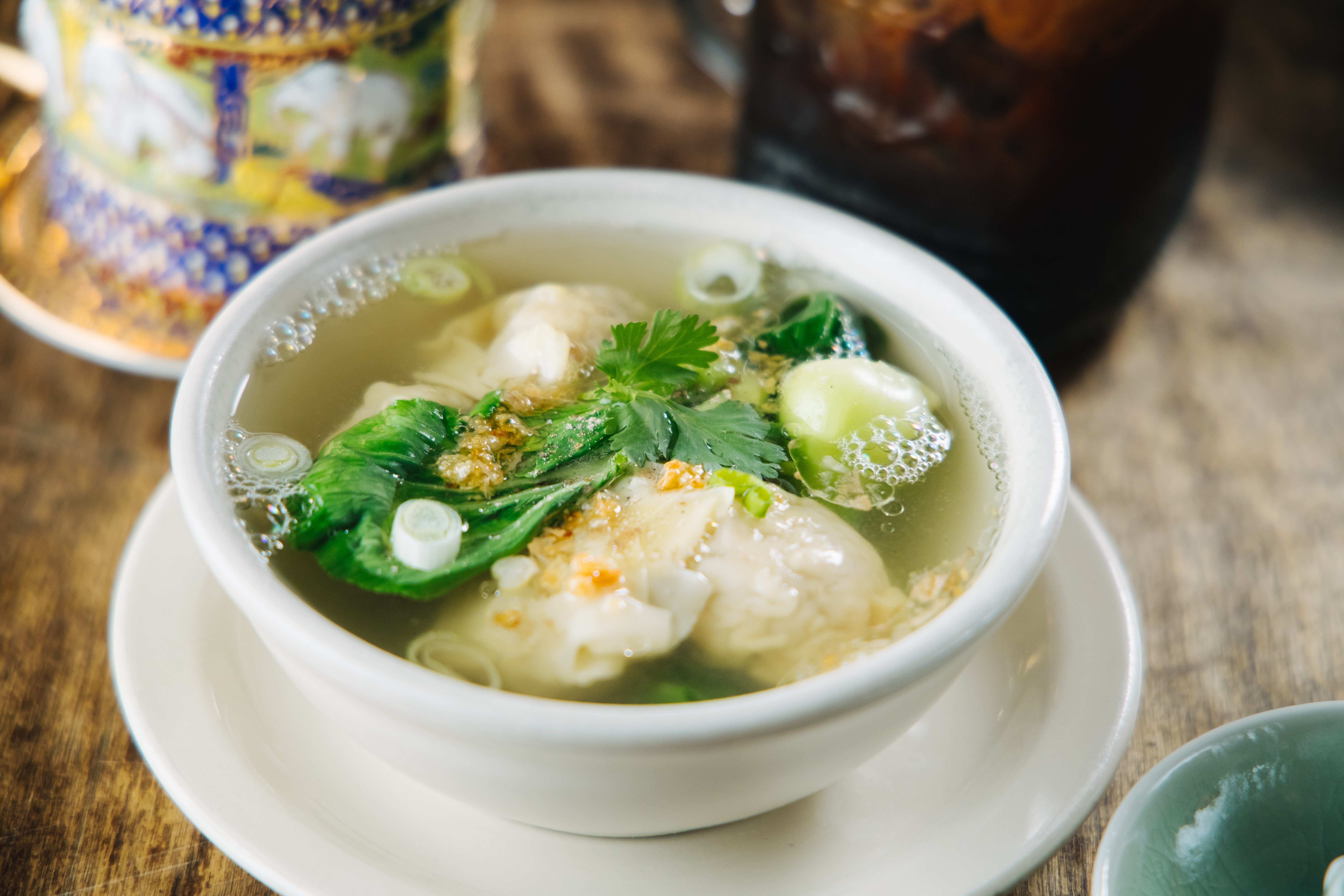 Order Wonton Soup food online from Si Lom Thai Asian store, Dallas on bringmethat.com