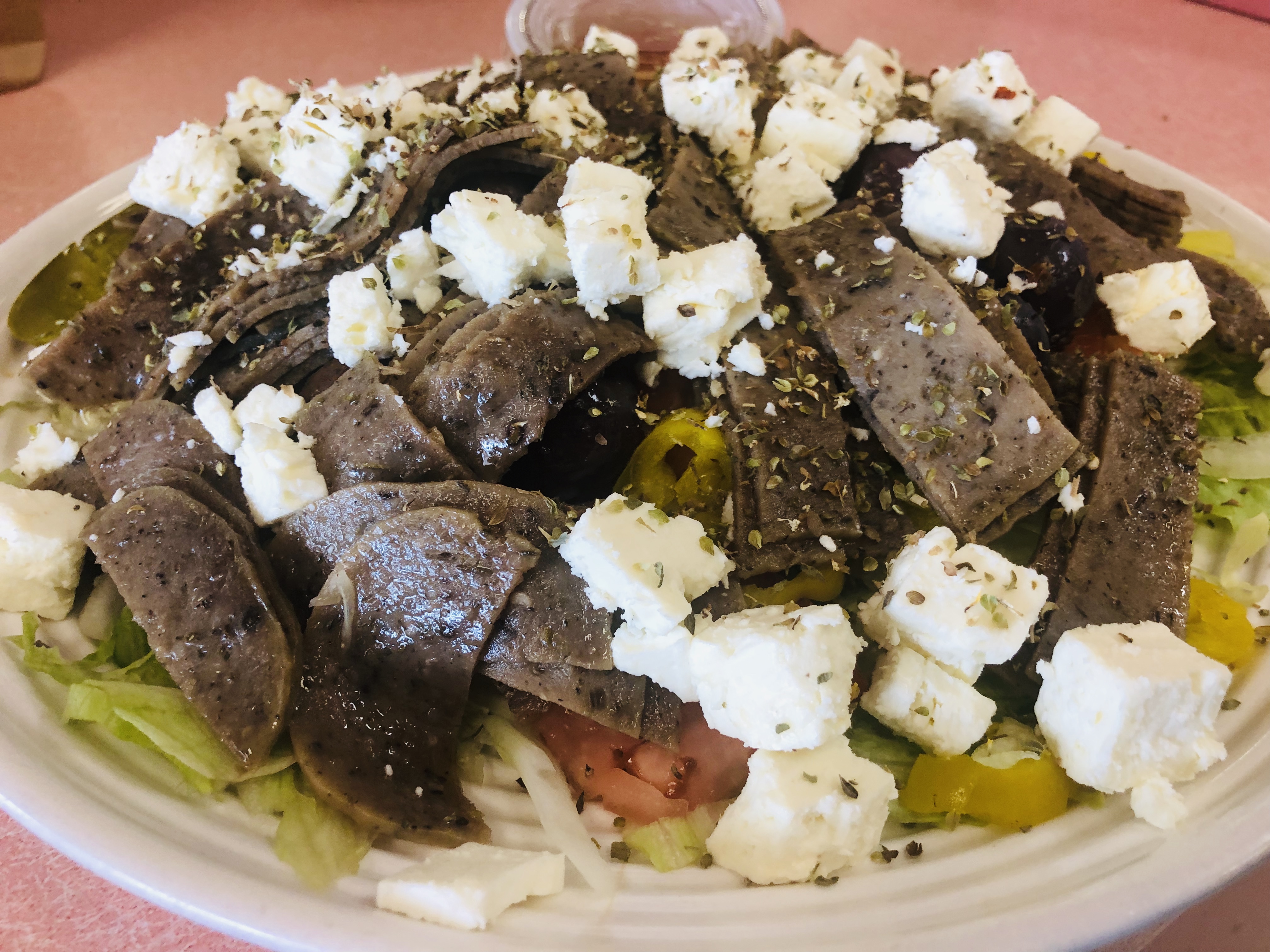 Order Greek Salad with Gyro Meat food online from A Deli Italian Food store, Manassas on bringmethat.com