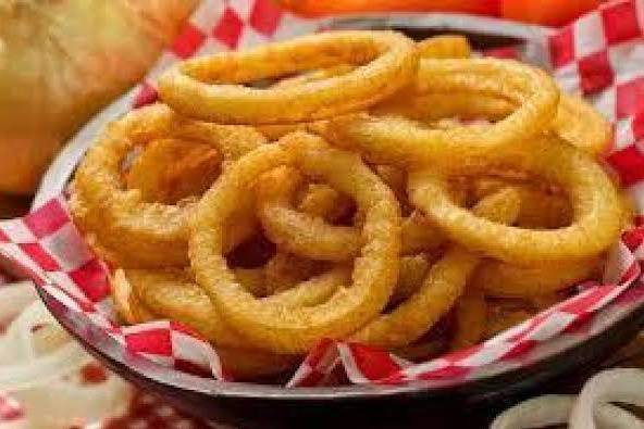 Order Onion Rings (12 pcs) food online from Red Hook Cajun Seafood & Bar store, Bartlett on bringmethat.com