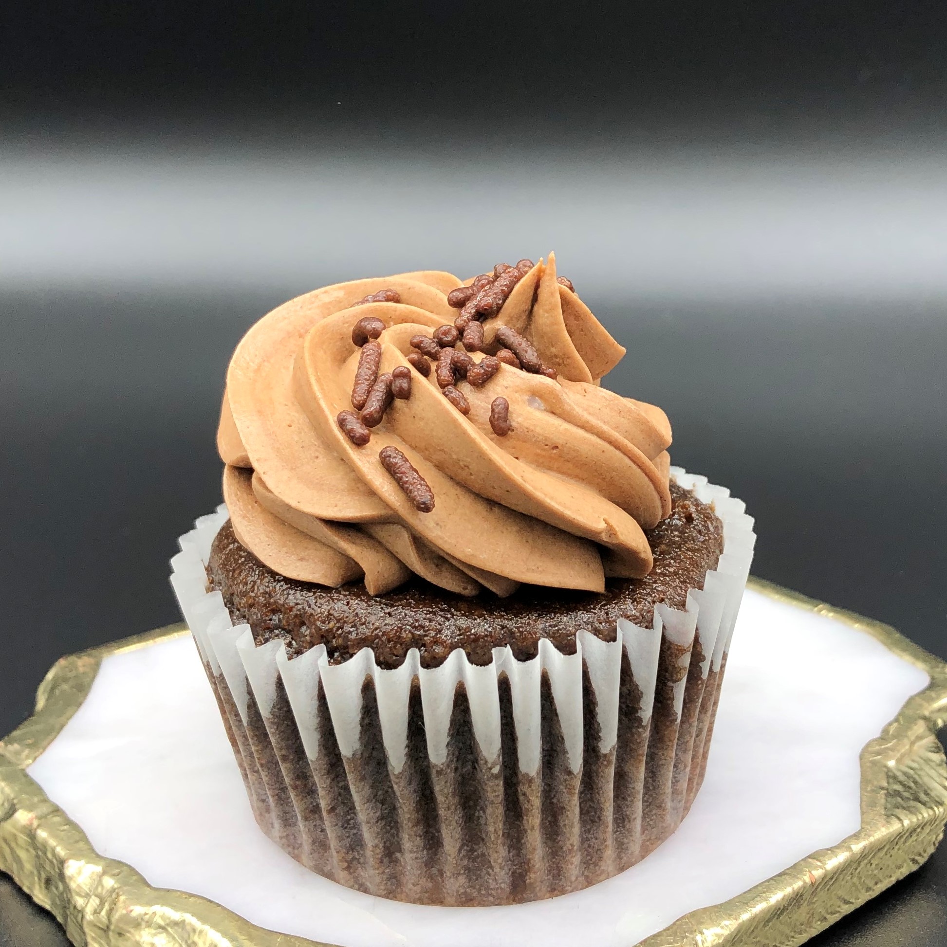 Order Chocolate Pudding Cupcake food online from Cupcakes a la Yola store, San Diego on bringmethat.com