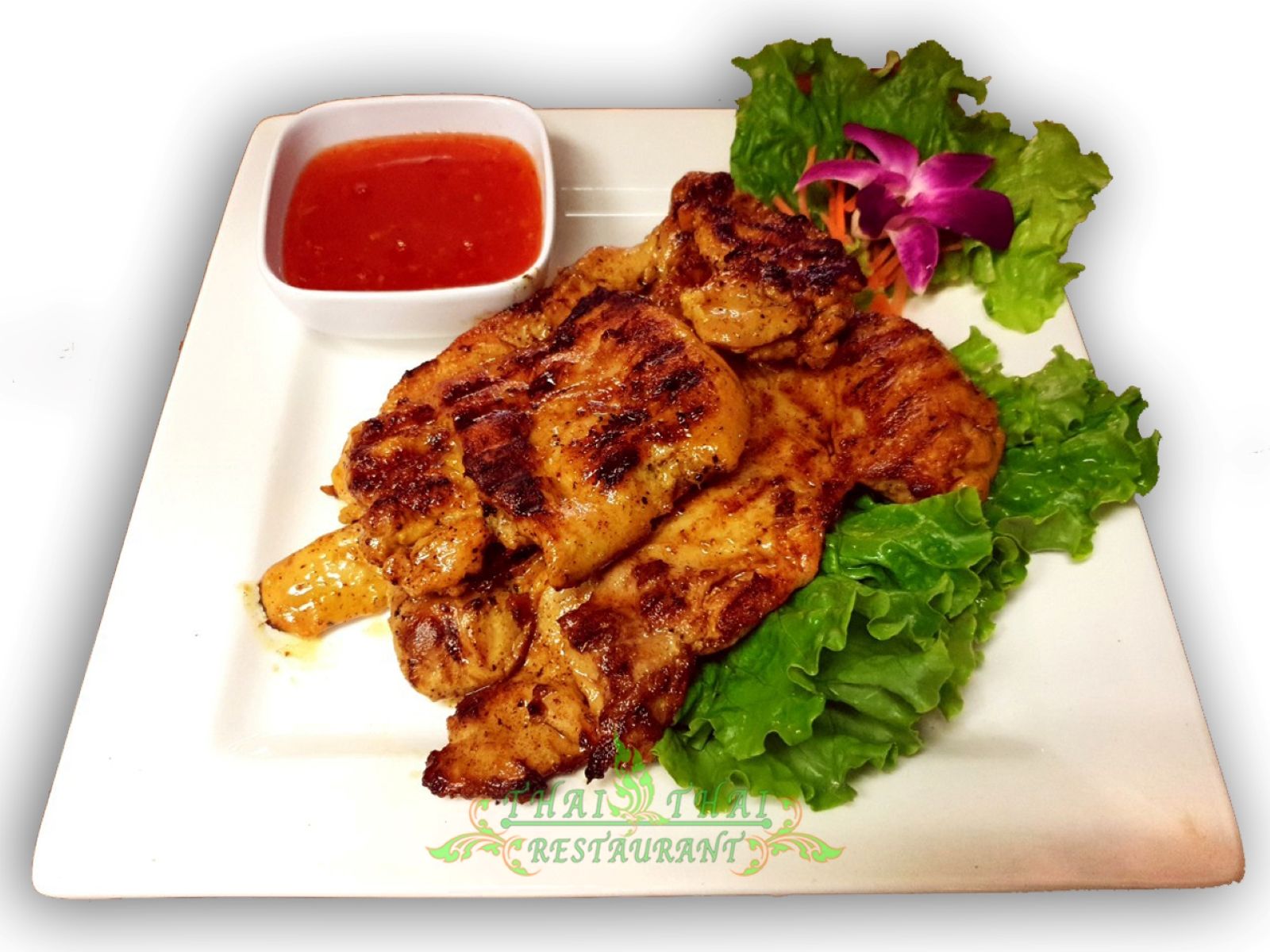 Order Sp11. BBQ Chicken food online from Thai Thai Restaurant store, Fallbrook on bringmethat.com