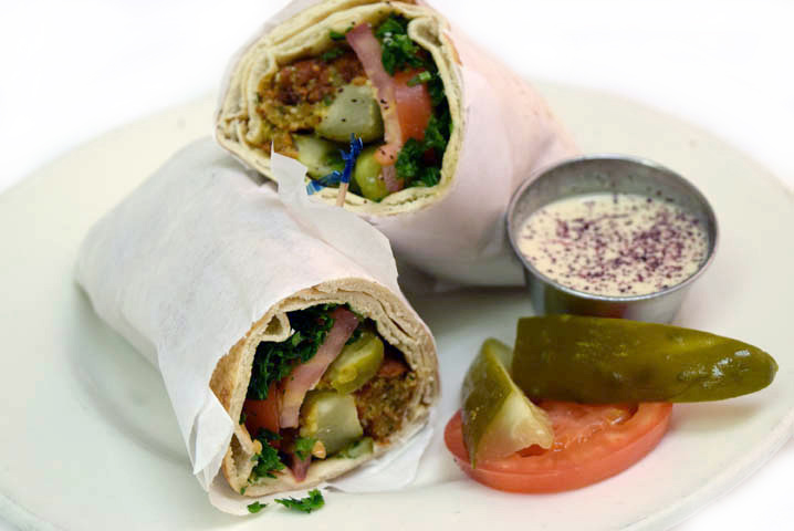 Order Falafel Pita Wrap food online from Cafe Athena store, San Diego on bringmethat.com