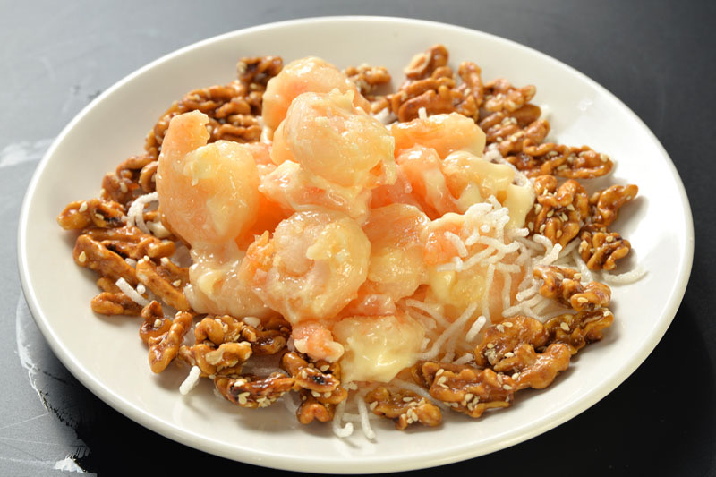 Order E06. Honey Walnut Prawn   核桃明虾球 food online from Feng Ze Yuan store, San Francisco on bringmethat.com