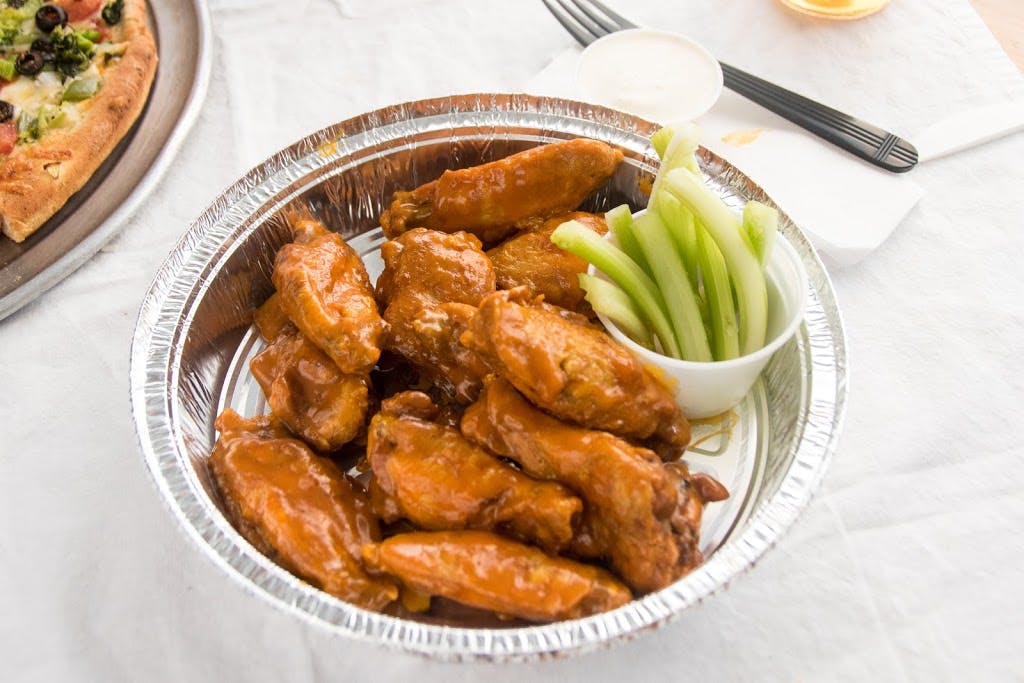 Order Buffalo Wings - 5 Pieces food online from Evans Pizza Restaurant Bar store, Philadelphia on bringmethat.com