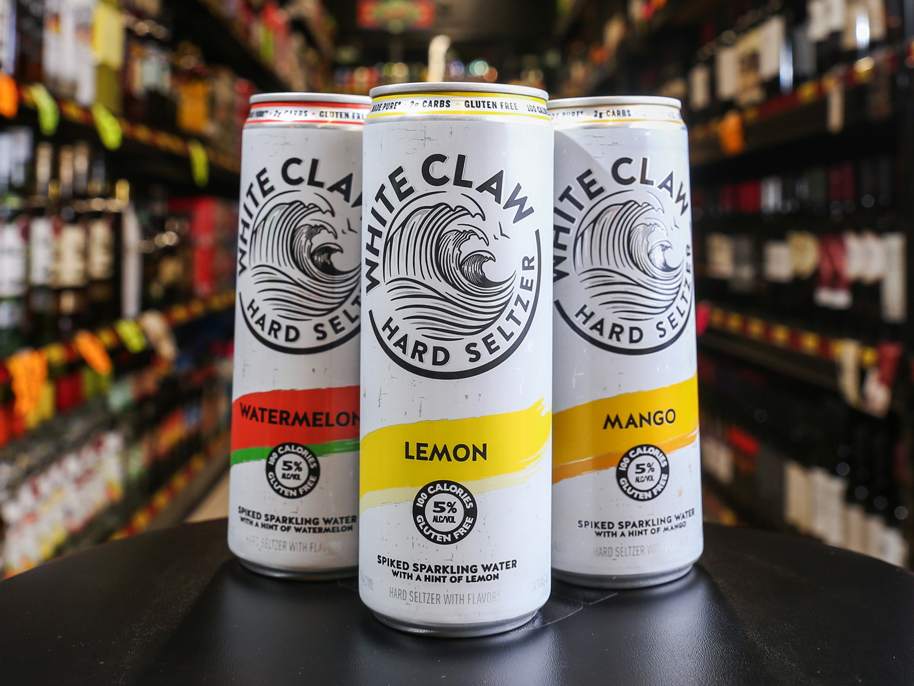 Order White Claw Mango, 6 pk-12 oz. Can Hard Seltzer (5.0% ABV) food online from Gold Crown Liquors store, Chicago on bringmethat.com