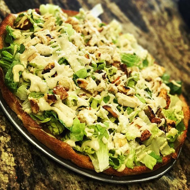 Order Grilled Chicken Caesar Pizza food online from Panzano Pizzeria store, Montclair on bringmethat.com
